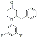 1-N-(3',5'-DIFLUOROPHENYL)-2-BENZYL-PIPERIDIN-4-ONE Struktur