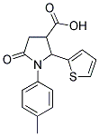 1-(4-METHYLPHENYL)-5-OXO-2-THIEN-2-YLPYRROLIDINE-3-CARBOXYLIC ACID Struktur