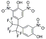 2,6-DINITRO-4-(2,2,2-TRIFLUORO-1-(4-HYDROXY-3-NITRO-PHENYL)-1-TRIFLUOROMETHYL-ETHYL)-PHENOL Struktur