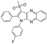 1-(4-FLUOROPHENYL)-3-(METHYLSULFONYL)-2-PHENYL-1H-PYRROLO[2,3-B]QUINOXALINE Struktur