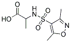 2-[[(3,5-DIMETHYLISOXAZOL-4-YL)SULFONYL]AMINO]PROPANOIC ACID Struktur