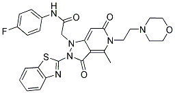 2-(2-(BENZO[D]THIAZOL-2-YL)-4-METHYL-5-(2-MORPHOLINOETHYL)-3,6-DIOXO-2,3,5,6-TETRAHYDROPYRAZOLO[4,3-C]PYRIDIN-1-YL)-N-(4-FLUOROPHENYL)ACETAMIDE Struktur