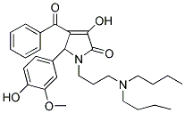 4-BENZOYL-1-[3-(DIBUTYLAMINO)PROPYL]-3-HYDROXY-5-(4-HYDROXY-3-METHOXYPHENYL)-1,5-DIHYDRO-2H-PYRROL-2-ONE Struktur