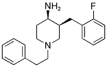 CIS-3-(2-FLUOROBENZYL)-1-(2-PHENYLETHYL)PIPERIDIN-4-AMINE Struktur