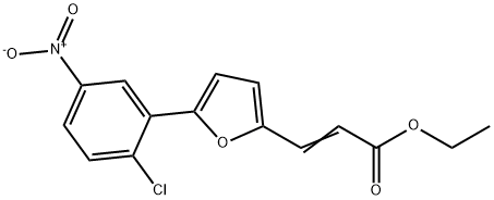 3-[5-(2-CHLORO-5-NITRO-PHENYL)-FURAN-2-YL]-ACRYLIC ACID ETHYL ESTER Struktur