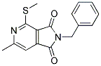 2-BENZYL-6-METHYL-4-(METHYLTHIO)-1H-PYRROLO[3,4-C]PYRIDINE-1,3(2H)-DIONE Struktur