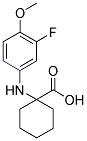 1-(3-FLUORO-4-METHOXY-PHENYLAMINO)-CYCLOHEXANECARBOXYLIC ACID Struktur