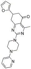 7-(2-FURYL)-4-METHYL-2-[4-(2-PYRIDINYL)-1-PIPERAZINYL]-7,8-DIHYDRO-5(6H)-QUINAZOLINONE Struktur