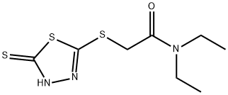 N,N-DIETHYL-2-[(5-MERCAPTO-1,3,4-THIADIAZOL-2-YL)THIO]ACETAMIDE Struktur