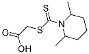 [[(2,6-DIMETHYLPIPERIDIN-1-YL)CARBONOTHIOYL]THIO]ACETIC ACID Struktur