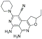 5,6-DIAMINO-2-ETHYL-8-PIPERIDIN-1-YL-1,2-DIHYDROFURO[2,3-C]-2,7-NAPHTHYRIDINE-9-CARBONITRILE Struktur