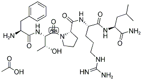 H-PHE-THR-PRO-ARG-LEU-NH2 ACETATE SALT Struktur