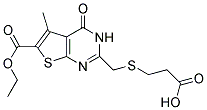 3-([[6-(ETHOXYCARBONYL)-5-METHYL-4-OXO-3,4-DIHYDROTHIENO[2,3-D]PYRIMIDIN-2-YL]METHYL]THIO)PROPANOIC ACID Struktur