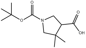 1-BENZYL-4,4-DIMETHYL-PYRROLIDINE-3-CARBOXYLIC ACID Struktur