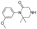 1-(3-METHOXYPHENYL)-6,6-DIMETHYLPIPERAZIN-2-ONE Struktur