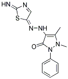 4-[N'-(2-IMINO-2H-THIAZOL-5-YLIDENE)-HYDRAZINO]-1,5-DIMETHYL-2-PHENYL-1,2-DIHYDRO-PYRAZOL-3-ONE Struktur