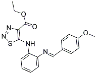 ETHYL 5-[(2-{[(1E)-(4-METHOXYPHENYL)METHYLENE]AMINO}PHENYL)AMINO]-1,2,3-THIADIAZOLE-4-CARBOXYLATE Struktur