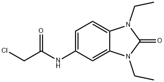 2-CHLORO-N-(1,3-DIETHYL-2-OXO-2,3-DIHYDRO-1H-BENZOIMIDAZOL-5-YL)-ACETAMIDE Struktur