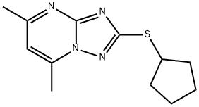 2-(CYCLOPENTYLSULFANYL)-5,7-DIMETHYL[1,2,4]TRIAZOLO[1,5-A]PYRIMIDINE Struktur