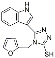 4-(2-FURYLMETHYL)-5-(1H-INDOL-3-YL)-4H-1,2,4-TRIAZOLE-3-THIOL Struktur