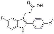 3-[5-FLUORO-2-(4-METHOXYPHENYL)-1H-INDOL-3-YL]PROPANOIC ACID Struktur