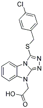 [3-(4-CHLORO-BENZYLSULFANYL)-BENZO[4,5]IMIDAZO[2,1-C][1,2,4]TRIAZOL-9-YL]-ACETIC ACID Struktur