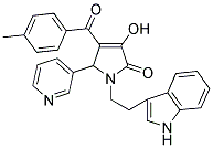 3-HYDROXY-1-[2-(1H-INDOL-3-YL)ETHYL]-4-(4-METHYLBENZOYL)-5-(3-PYRIDINYL)-1,5-DIHYDRO-2H-PYRROL-2-ONE Struktur