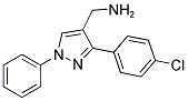 [3-(4-CHLOROPHENYL)-1-PHENYL-1H-PYRAZOL-4-YL]METHYLAMINE Struktur