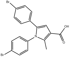 1,5-BIS(4-BROMOPHENYL)-2-METHYL-1H-PYRROLE-3-CARBOXYLIC ACID Struktur