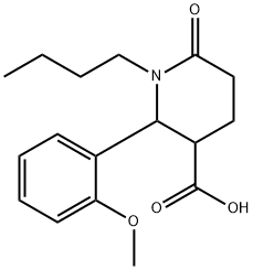 1-BUTYL-2-(2-METHOXYPHENYL)-6-OXOPIPERIDINE-3-CARBOXYLIC ACID Struktur