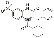 (3S)-3-BENZYL-4-CYCLOHEXANECARBONYL-7-METHANESULFONYL-3,4-DIHYDRO-1H-QUINOXALIN-2-ONE Struktur