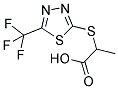 2-([5-(TRIFLUOROMETHYL)-1,3,4-THIADIAZOL-2-YL]SULFANYL)PROPANOIC ACID Struktur