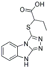 2-(9H-BENZO[4,5]IMIDAZO[2,1-C][1,2,4]TRIAZOL-3-YLSULFANYL)-BUTYRIC ACID Struktur