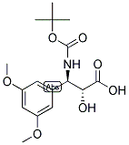 N-BOC-3-(R)-AMINO-2-(R)-HYDROXY-3-(3,5-DIMETHOXY-PHENYL)-PROPIONIC ACID Struktur