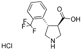 (TRANS)-4-(2-TRIFLUOROMETHYL-PHENYL)-PYRROLIDINE-3-CARBOXYLIC ACID HCL Struktur