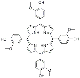 5,10,15,20-TETRAKIS-(3-METHOXY-4-HYDROXY-PHENYL)-21,23H-PORPHYRIN Struktur