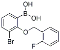 3-BROMO-2-(2'-FLUOROBENZYLOXY)PHENYLBORONIC ACID Struktur