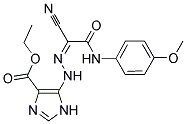 ETHYL 5-((2Z)-2-{1-CYANO-2-[(4-METHOXYPHENYL)AMINO]-2-OXOETHYLIDENE}HYDRAZINO)-1H-IMIDAZOLE-4-CARBOXYLATE Struktur