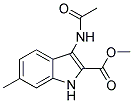 3-ACETYLAMINO-6-METHYL-1H-INDOLE-2-CARBOXYLIC ACID METHYL ESTER Struktur