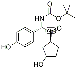 (S,S)-[2-(3-HYDROXY-CYCLOPENTYL)-1-(4-HYDROXY-PHENYL)-2-OXO-ETHYL]-CARBAMIC ACID TERT-BUTYL ESTER Struktur