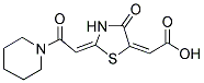 (2E)-[(2E)-4-OXO-2-(2-OXO-2-PIPERIDIN-1-YLETHYLIDENE)-1,3-THIAZOLIDIN-5-YLIDENE]ACETIC ACID Struktur