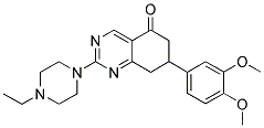 7-(3,4-DIMETHOXYPHENYL)-2-(4-ETHYLPIPERAZIN-1-YL)-7,8-DIHYDROQUINAZOLIN-5(6H)-ONE Struktur