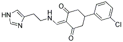 5-(3-CHLOROPHENYL)-2-({[2-(1H-IMIDAZOL-4-YL)ETHYL]AMINO}METHYLENE)CYCLOHEXANE-1,3-DIONE Struktur