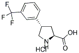 (+/-)-TRANS-4-(3-TRIFLUOROMETHYLPHENYL)PYRROLIDINE-3-CARBOXYLIC ACID HYDROCHLORIDE Struktur