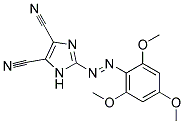 2-[(E)-(2,4,6-TRIMETHOXYPHENYL)DIAZENYL]-1H-IMIDAZOLE-4,5-DICARBONITRILE Struktur