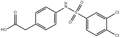 (4-[[(3,4-DICHLOROPHENYL)SULFONYL]AMINO]PHENYL)ACETIC ACID Struktur