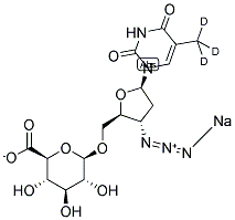 3'-AZIDO-3'-DEOXYTHYMIDINE-METHYL-D3 BETA-D-GLUCURONIDE, SODIUM SALT Struktur