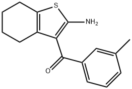 (2-AMINO-4,5,6,7-TETRAHYDRO-1-BENZOTHIEN-3-YL)(3-METHYLPHENYL)METHANONE Struktur