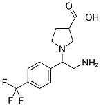 1-[2-AMINO-1-(4-TRIFLUOROMETHYL-PHENYL)-ETHYL]-PYRROLIDINE-3-CARBOXYLIC ACID Struktur