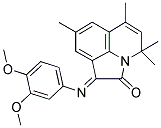 (E)-1-(3,4-DIMETHOXYPHENYLIMINO)-4,4,6,8-TETRAMETHYL-1H-PYRROLO[3,2,1-IJ]QUINOLIN-2(4H)-ONE Struktur